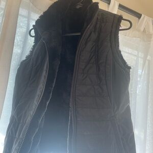 Women's Black Quilted Vest